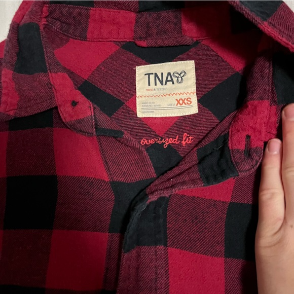 TNA button down plaid flannel shirt - Picture 3 of 4